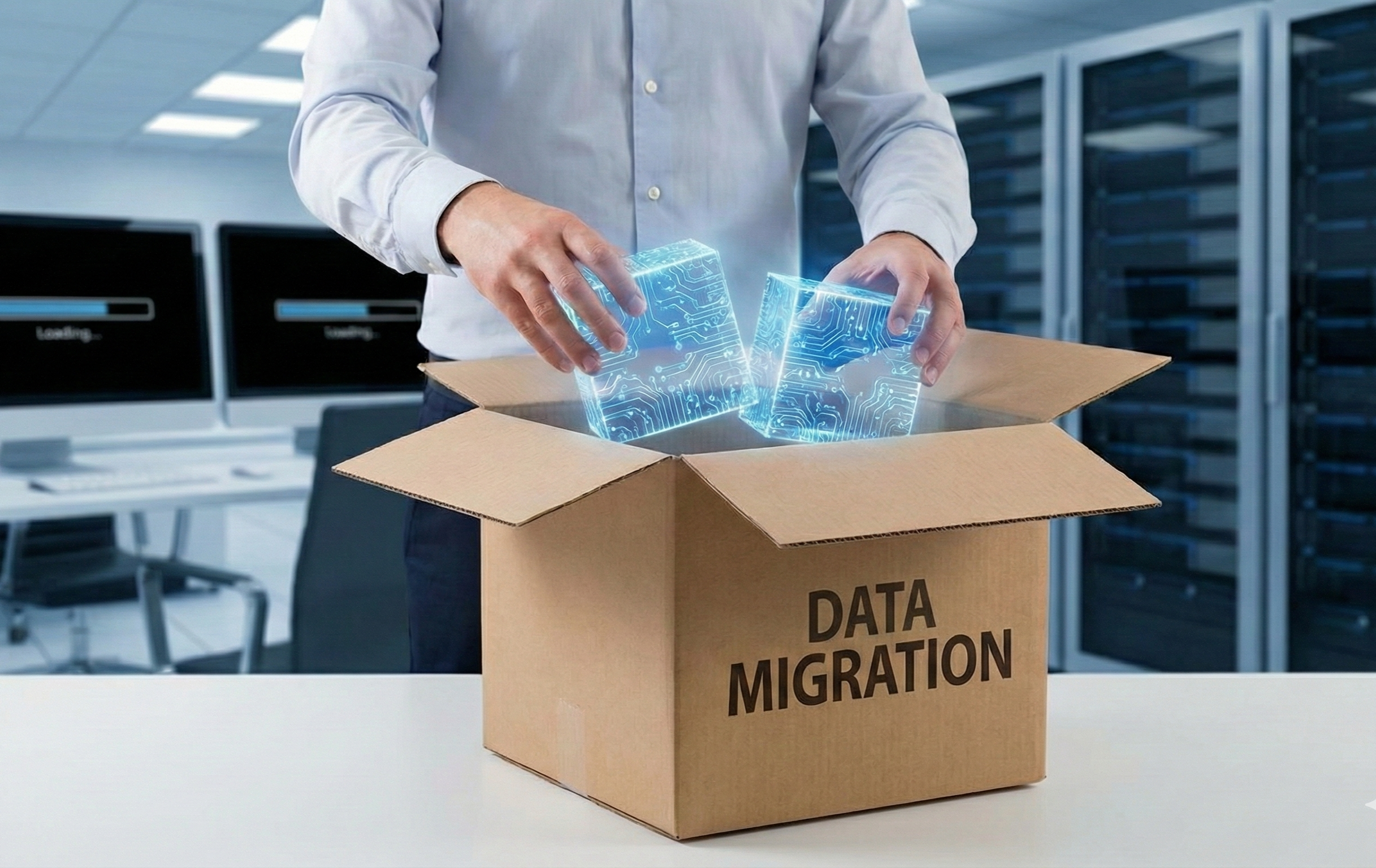 Data migration visualization between systems